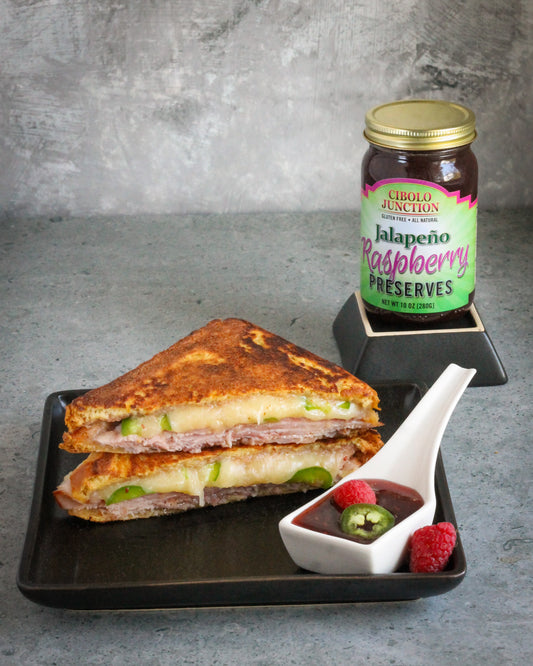 Spicy Monte Cristo with Jalapeño Raspberry Preserves