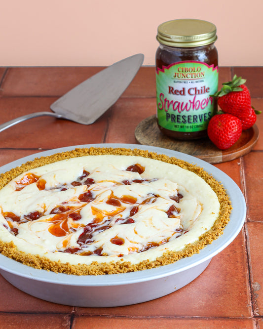 Red Chile Strawberry Cheesecake