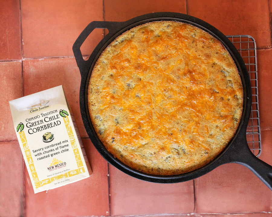 Sausage and Green Chile Cornbread Bake