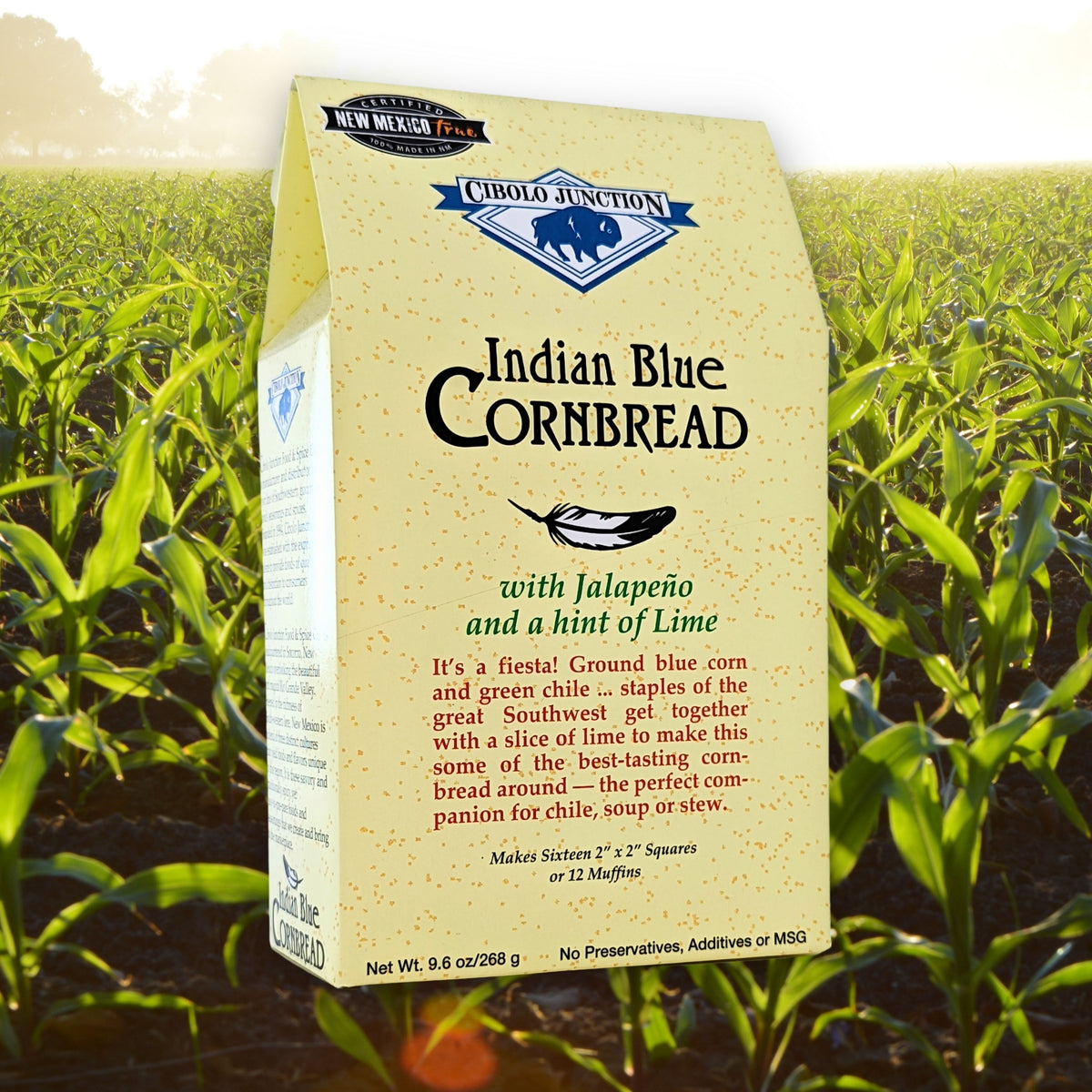 Indian Blue Cornbread Mix (Case of 12) – Cibolo Junction Salsa